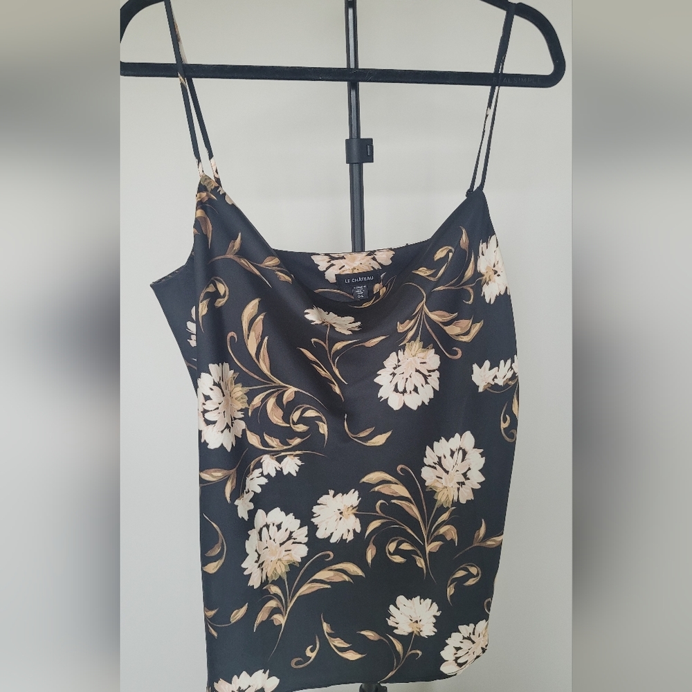 Le chateau satin floral top